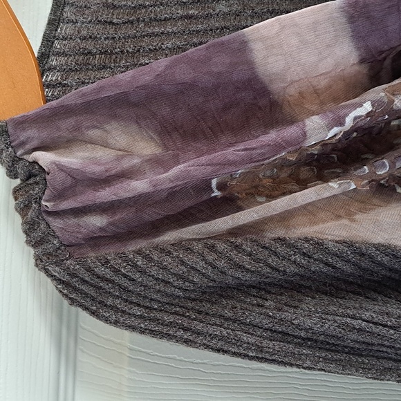 Alberto Makali Mixed Media Lightweight Stretchy Tunic Boho LagenLook Sweater Top - Picture 3 of 12